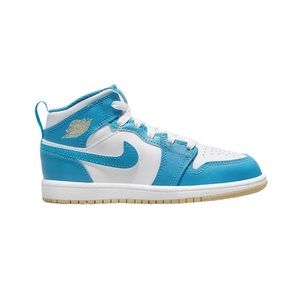 Jordan 1 Mid Preschool size 3 Y in Aquatone
